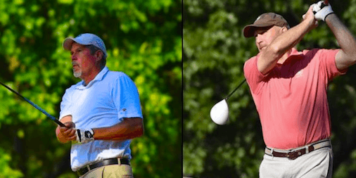 Tom Jungkind (L) and Mike Greer at the Alabama Senior Four-Ball <br>(AL Golf Association Photo)