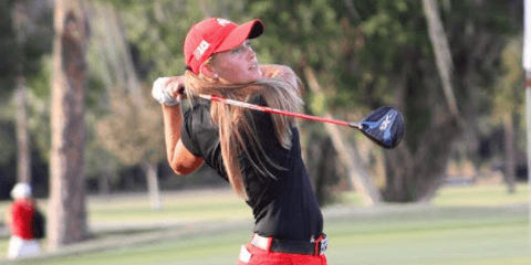 Emmy Martin during Harder Hall play <br>(Photo Courtesy of the Harder Hall Invitational)