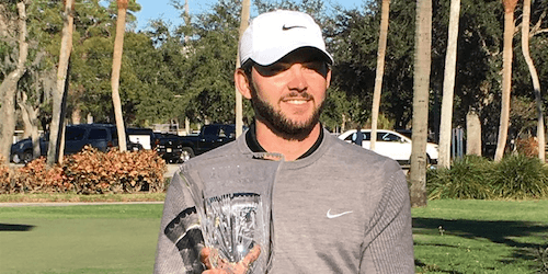 Hyaden Buckley with the New Year's Invitational trophy <br>(Twitter Photo)