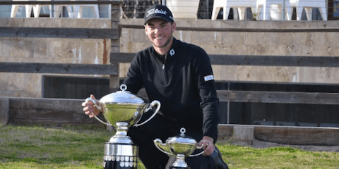 Spanish International Amateur winner Jack Davidson <br>(Llanwern Golf Club Twitter Photo)