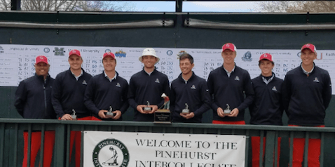 Ball State after their Pinehurst Intercollegiate title <br>(Ball State Athletics Photo)