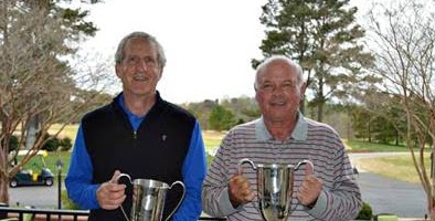 Russ Perry (L) and Mark Stephens claim the <br>inaugural North Carolina Super Senior Four-Ball Championship <br>(CGA Photo)