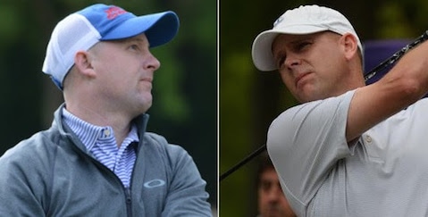 2013 champions Brent Roof and Paul Tucker medaled on Thursday <br>(CGA Photo)