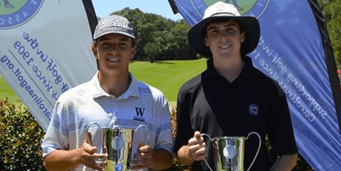 AC Flora high school teammates Ryan Marter and Jack Parrott <br>have won the Carolinas Four-Ball <br>(CGA Photo)