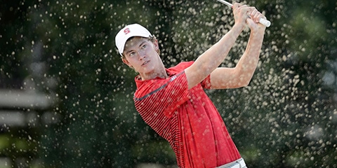 Maverick McNealy co-leads after a 65<br>(Stanford Athletics photo)