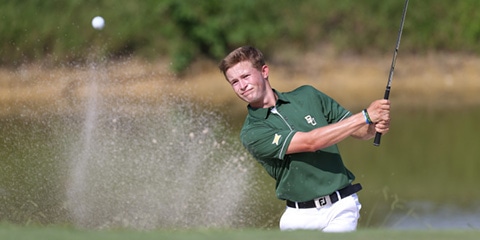 Cooper Dossey and the Baylor Bears lead by seven<br>(Baylor photo)