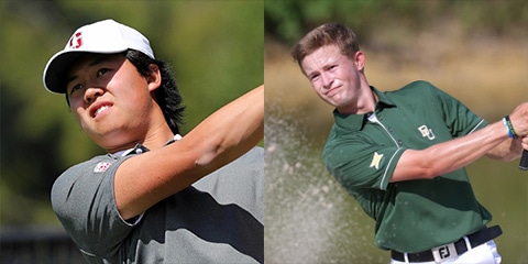 Brandon Wu of Stanford and Cooper Dossey of Baylor led their teams to a co-championship<br>(Stanford and Baylor photos)