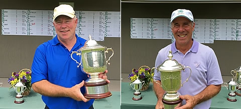 Senior Champ Chris Hall (left) with Super-Senior winner Neil Spitalny