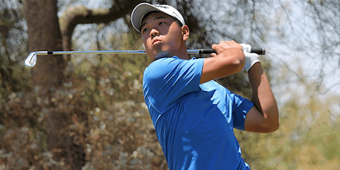 Kaiwen Liu during second round play <br>(AJGA Photo)
