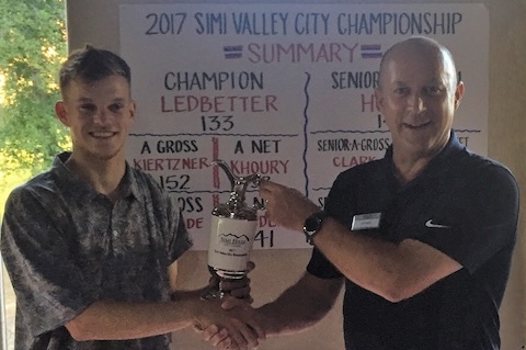 Jake Ledbetter (left) with Simi Hills G.M. Brian Reed