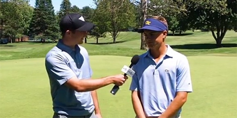 Tyler Strafaci (R) with Kevin Cassidy of AmateurGolf.com