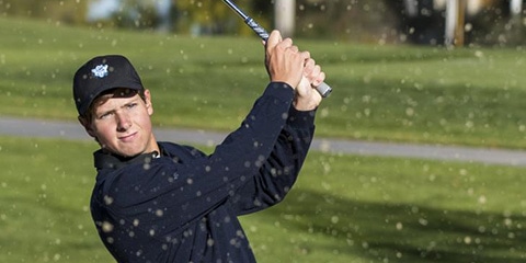 Rhett Rasmussen takes the lead into the final round<br>(BYU photo)