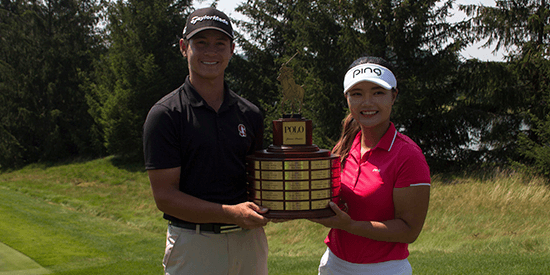 Champions Karl Vilips (L) and Youngin Chun (R) <br>(AJGA Photo) 