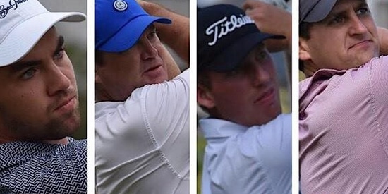 (left to right) Co-Medalists: Calum Masters, Jeff Taylor, Taylor Eyster, and Clay Guerin [photo by Alabama Golf Association]