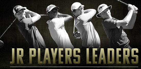 Leaders (L-R) William Mouw, Ricky Castillo, <br>Garrett Barber and Travis Vick <br>(AJGA Photo)