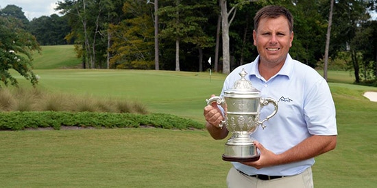 Justin Young, the 2017 VSGA Mid-Amateur champion<br>(VSGA photo)