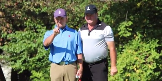 John Werner (L) and John Finnin (R) ham-and-egged it to win the CDGA Four-Ball<br>(CDGA photo)