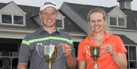Champions Blake Collyer (L) and Dee Russell (R) <br>(Twitter Photo)