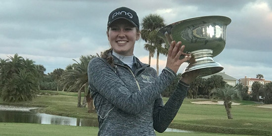 Emilia Migliaccio stayed steady on a difficult day at Oceanside<br>(Wake Forest photo)