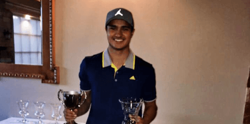 Tristan Mandur is all smiles after his final round 10-under 62 <br>(Utah Athletics Photo)