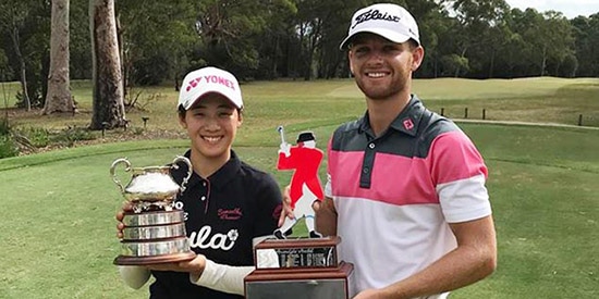 Blake Windred and Suzuka Yamaguchi (Golf NSW photo)