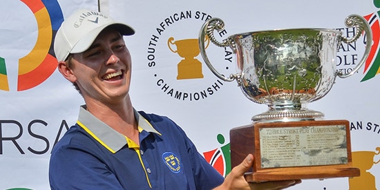 Oliver Gillberg broke the tournament record by five shots (GolfRSA photo)
