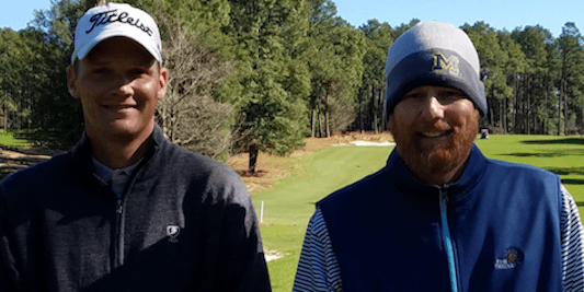 Scott Harvey (L) and Brian Westveer (R) have team for five <br>Pine Needles Invitational titles <br>(Photo Courtesy of Graham Gilmore)