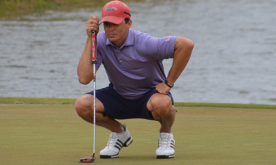 Ryan Clarke had one of the few red numbers on Saturday (TGA photo)