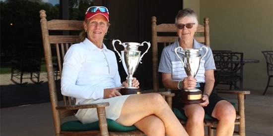 Mary Jane Hiestand (L) & Super Senior champ Christine Hunt (FSGA photo)