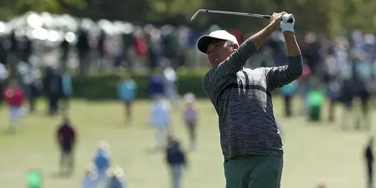 Doug Ghim during the 1st round of the Masters (Photo by Patrick Smith/Getty Images)