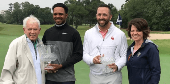 Jack (L) and Robin Burke (R) along with winners <br>DeVaughn Robinson (Center Left) and Craig Lurie (Center Right)