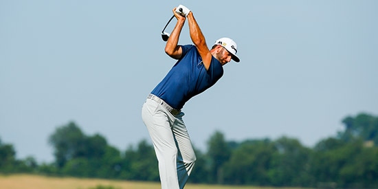 The modern golfer: athletic, strong, and armed with equipment optimized for distance<br>(Dustin Johnson photo by USGA/Jeff Haynes)