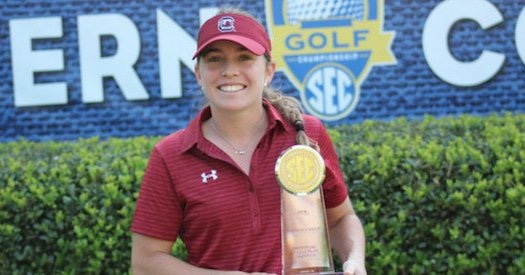 Medalist winner Ainhoa Olarra <br>(South Carolina Athletics Photo)