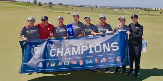 Justin Suh (3rd from left) and the USC Trojans (USC photo)