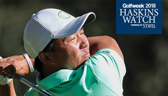 Norman Xiong joins Tiger Woods as Haskins Award winners