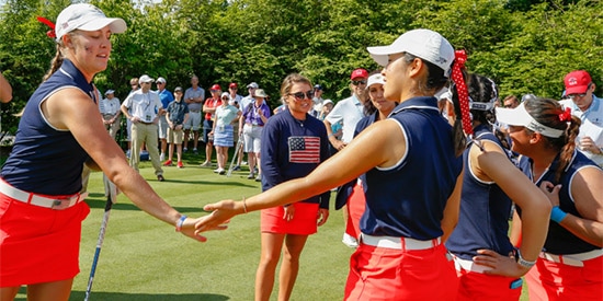 It was all red, white and blue on Saturday morning (USGA photo)