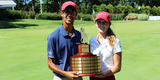 Akshay Bhatia (L) and Rachel Heck (AJGA photo)