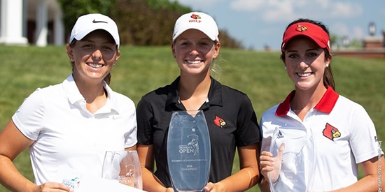 Molly Skapik, Lauren Hartlage and Olivia Cason (Louisville photo)