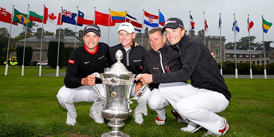 Danish team: Rasmus Hojgaard, John Axelsen, captain Torben Henriksen, Nicolai Hojgaard 