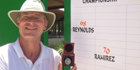 Peach Reynolds at a U.S. Senior Amateur qualifier (Golf Austin photo)