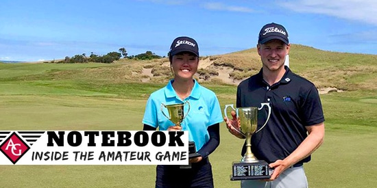 Dunes Medal winners Grace Kim and Blake Collyer (Blake Collyer/Twitter photo)