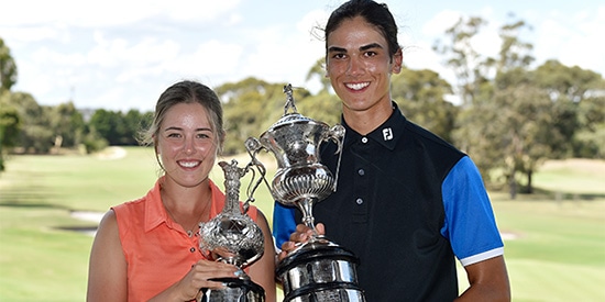 Maddison Hinson-Tolchard and Andre Lautee (Golf Australia photo)