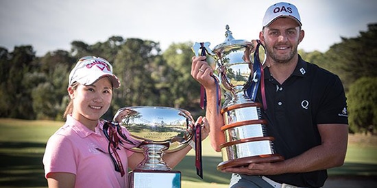 Yuna Nishimura and Christopher Crabtree (Golf Australia/Twitter photo)