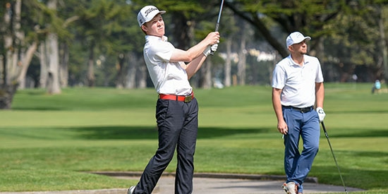 Evan Peterson (foreground) and Jason Anthony (Mike Benham, for AmateurGolf.com)