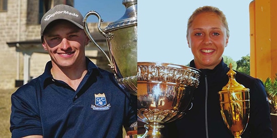 Dietzel and Roussin-Bouchard (Italian Golf Federation/Twitter photo)