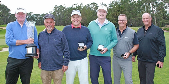 Anderson/Vanier (L) with runners-up Haag/Watson and West/Smith (NCGA photo)