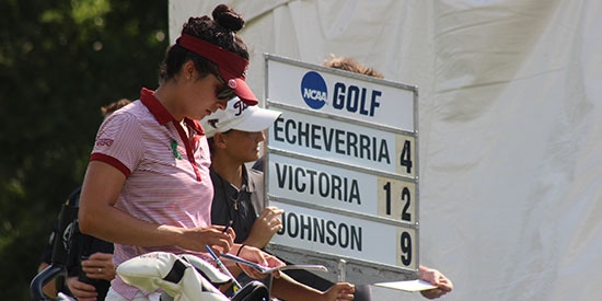 Pilar Echeverria during 2018 NCAA Championship (UIndy Athletics)