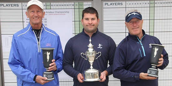 Jim Butler (super senior), Dennis Bull (mid-amateur) and Bob Brooks (senior) (IGA photo)