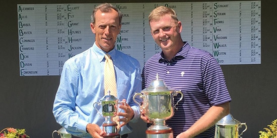 WHit Turnbow (R) with tournament director Henrik Simonsen (Lupton photo)