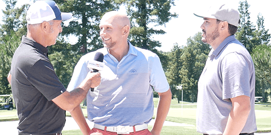 AmateurGolf.com founder Pete Wlodkowski with Jason Anthony, Jeffrey Rangel